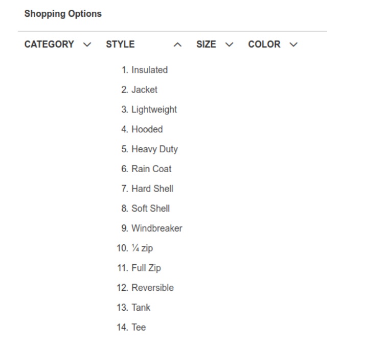 column-filter-magento-2 How to Create a Horizontal Navigation in Magento 2