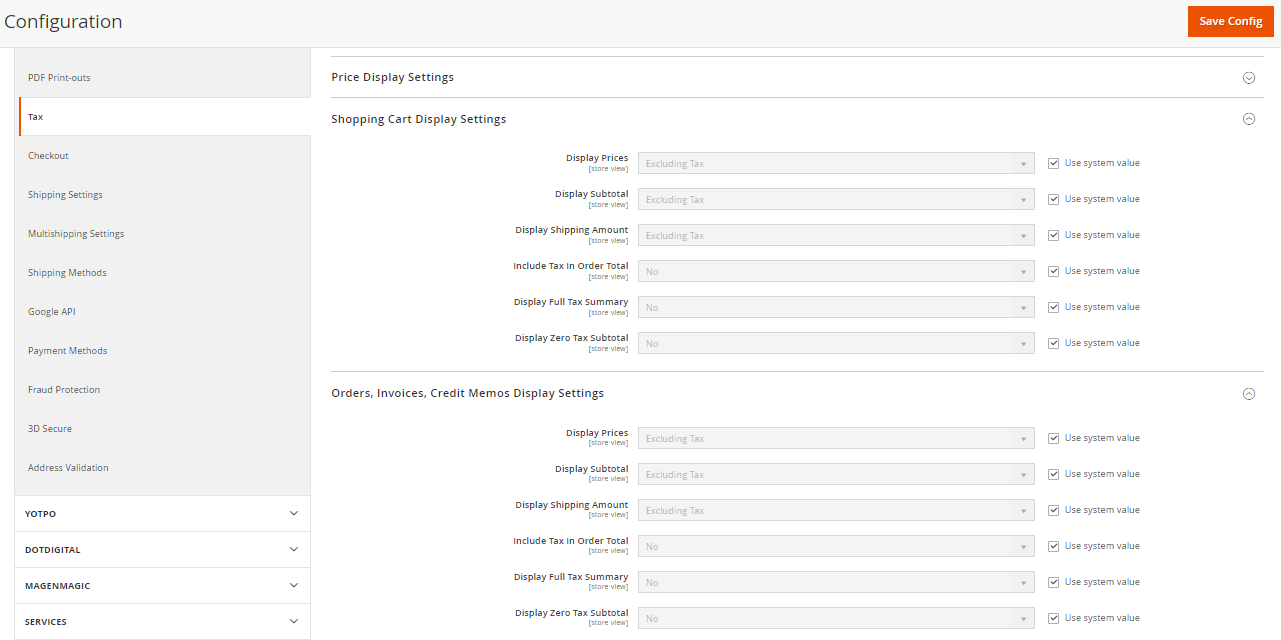 display-shopping-price How to Configure Taxes on Magento | Adobe Commerce Websites