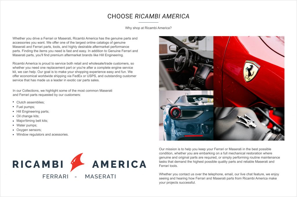about-us-ricambi UX/UI Redesign Case Study for Auto Parts Store on Magento