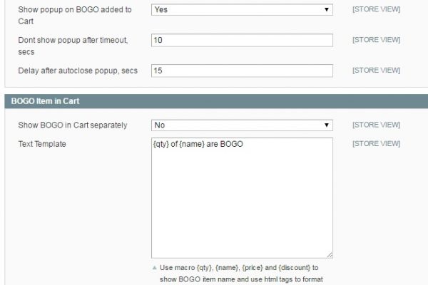 bogo-extension-settings-600x400 Our Magento BOGO Promotion extension for Magento Websites